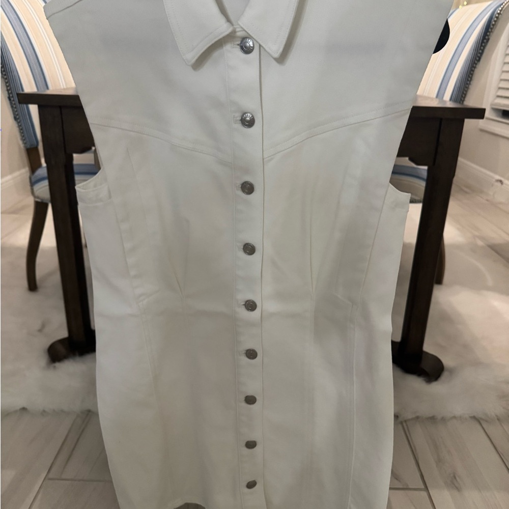 Express Ivory Sleeveless Dress